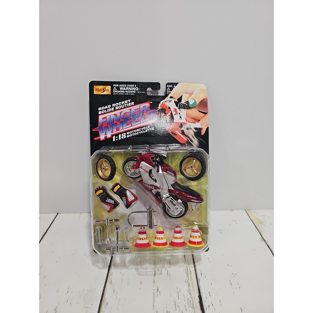 MAISTO FINGER WHEELS ROAD ROCKET MOTORCYCLE NEW from 2000 HTF ! 1:18